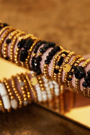 Exhibición de anillos con anillos de cuentas Negro Stone h5 Imagen3