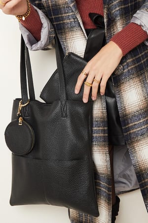 Tasche Shopaway Schwarz Polyurethan h5 Bild2