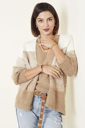 Strickjacke Layered Schwarz One size h5 Bild2