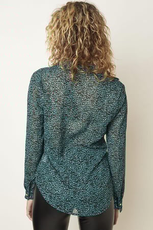 Blouse Botton Up Groen S h5 Afbeelding5