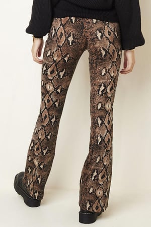 Pantalones flare snake Beige S h5 Imagen4