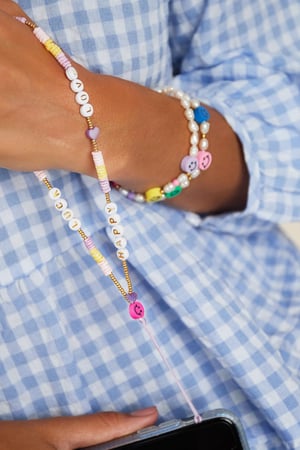 Accesorios telefonicos feliz amor suerte Morado Acero inoxidable h5 Imagen2