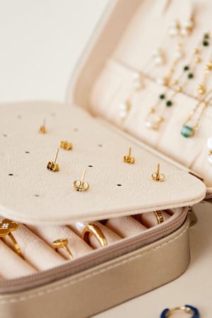 Rechteckige Schmuck-Reisebox Schwarz Polyurethan h5 Bild3