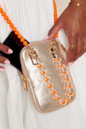 Cable de teléfono de corazones Fucsia Aleación h5 Imagen3