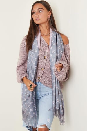 Schal zweifarbig Grau Polyester h5 Bild4