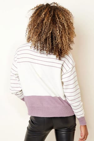 Jersey con rayas y lentejuelas Blanco S/M h5 Imagen6