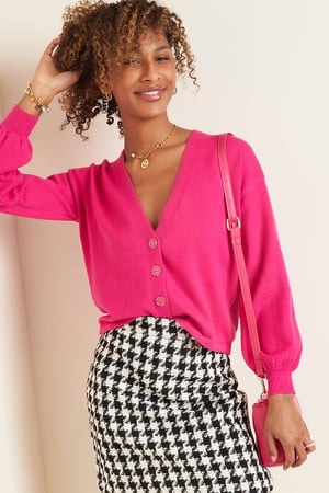 Cárdigan boxy corto Negro M h5 Imagen2