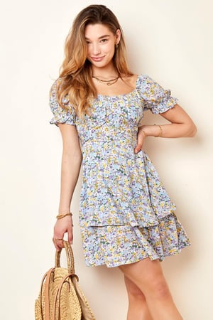 Kleid Floral Summer Blue Blau S h5 Bild4
