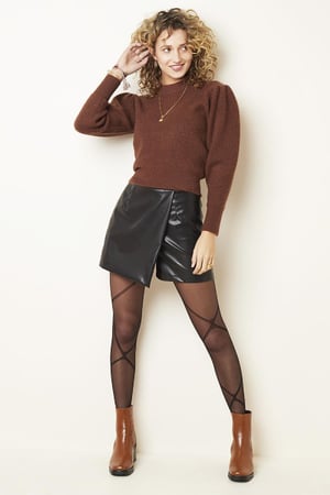 Skorts Leather Look Zwart S h5 Afbeelding3