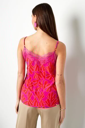 Top bunter Druck mit Spitze Gelb S h5 Bild5