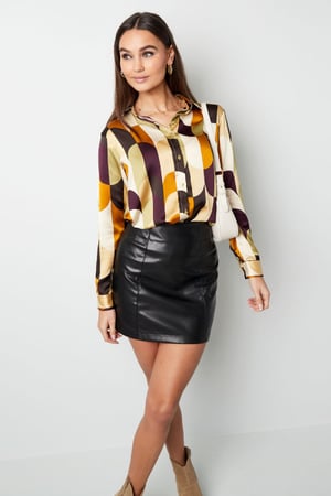 Blusa estampado gráfico Beige S h5 Imagen3