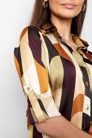 Blusa estampado gráfico Beige S h5 Imagen7