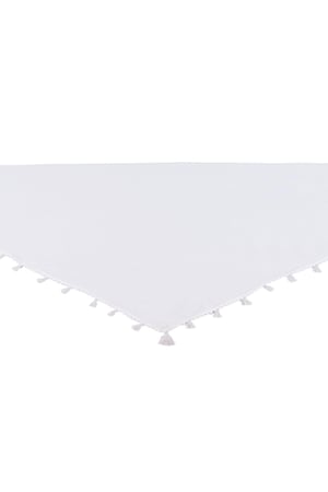 Scarf Soft Tassels Off-white Polyester h5 Picture2