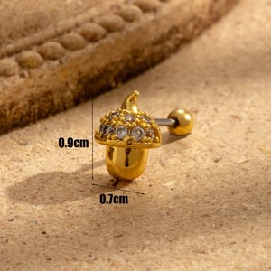 1 Piece Simple Series Simple Geometric Copper No Plating Material Zircon Women Stud Earrings h5