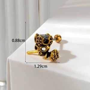 1 Piece Simple Series Classic Flower Titanium Steel No Plating Material Zircon Women Stud Earrings h5
