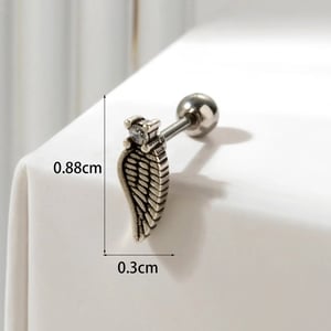 1 Piece Simple Series Classic Animal Titanium Steel No Plating Material Zircon Women Stud Earrings h5 