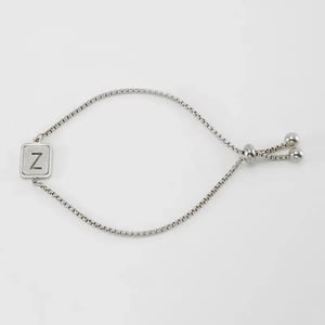 1 Stück Simple Series Daily Letter Titanstahl 18 Karat vergoldete Damen-Kettenarmbänder h5 
