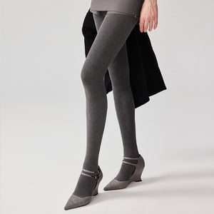 Collant femme en pur coton extensible, couleur unie (1 pièce) h5 Image3