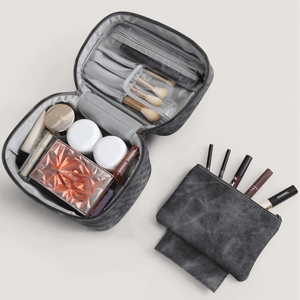 1 Piece Minimalist Series Casual Mixed Denim Pattern High-capacity Women's Cosmetic Bags h5 Picture3