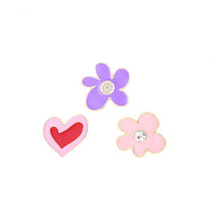 1 Piece Trendy Series Sweet Heart Drop Oil Gold Color Alloy Women's Brooches h5 Picture6
