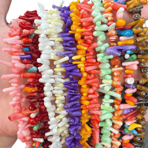 1 String Colored Natural Coral Jewelry Beads(Size:9mm-20mm) h5 Picture2