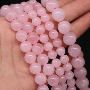 1 String Brazil Rose Quartz Natural Stones Crystal Jewelry Beads h5 Picture5