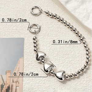 1 Piece Stylish Series Silver Heart Aluminum Phone Strap h5 Picture5