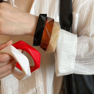 1 Piece Irregular Shape Resin Bangle h5 Picture3