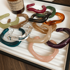 1 Piece Irregular Shape Gradient Color Acrylic Cuff Bracelet h5 Picture2