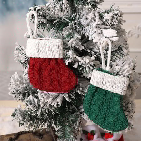 1 pieza de calcetín decorativo de árbol de Navidad lindo 2