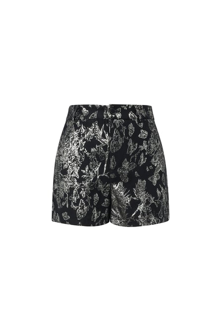 Woven Polyester Fiber Women's Shorts Elegant Floral Print 2