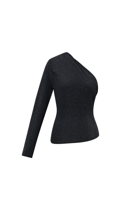 Woven Polyester Fiber Women's Long Sleeve Top Sexy Solid Color 2