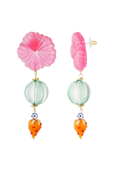 Erdbeer-Liebesohrringe – Fuchsia 2