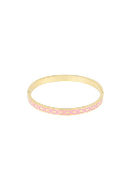 Slave bracelet with print - pink/Gold color 2