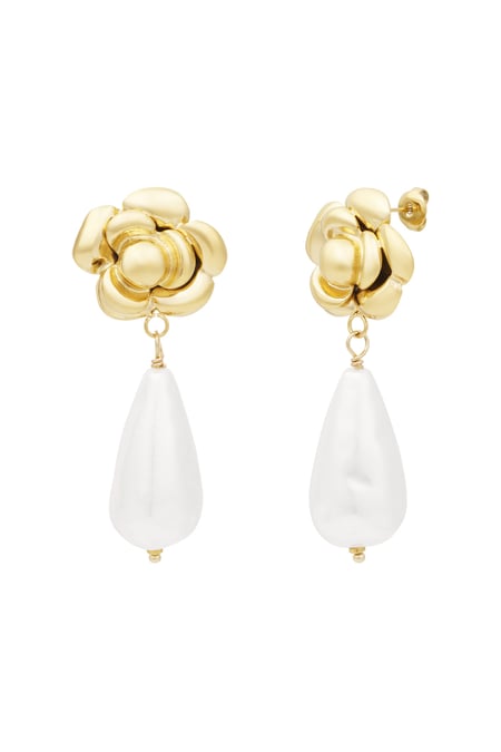 Pendientes rosa eterna - Color oro 2