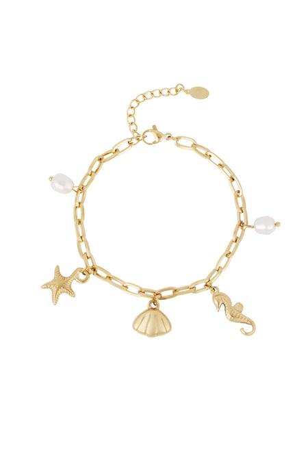 Armband mit Strandanhängern - Goldfarben 2