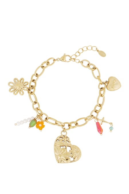 link bracelet with large charms 2