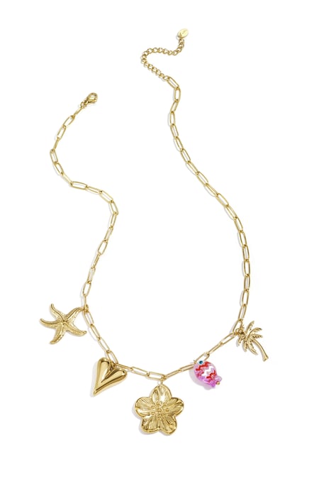 Necklace with large links and charms 2