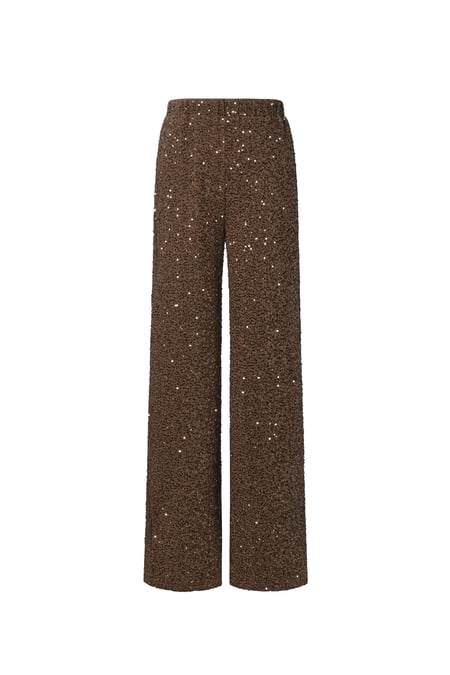 Woven Polyester Fiber Women's Straight Pants Elegant Sequins 2