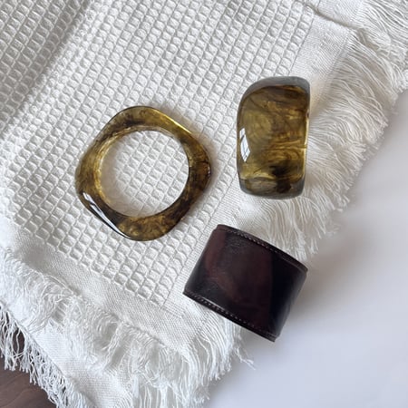 1 Piece Luxurious Series Retro Gradient Color Resin Women's Bangles 2