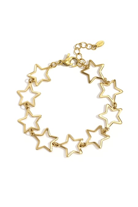 Pulseras de cadena de acero inoxidable con diseño de estrella, estilo casual, diario, serie sencilla, joyería para mujer. 2