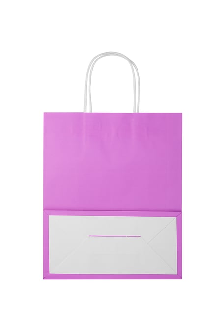 Plain color bags 50 pieces medium - fuchsia Paper