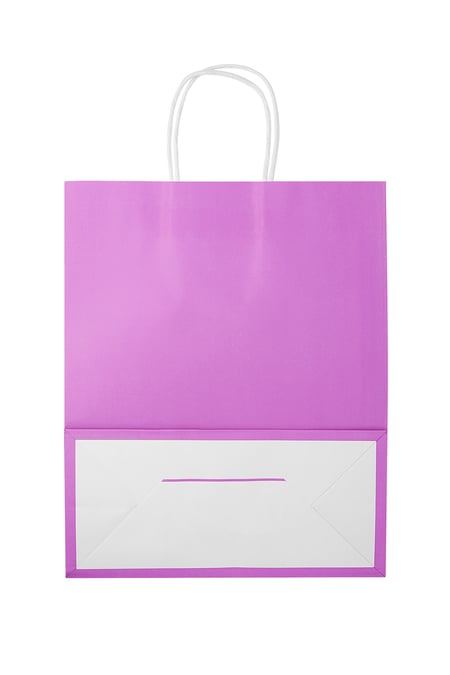 Plain bags 50 pieces large - fuchsia Paper