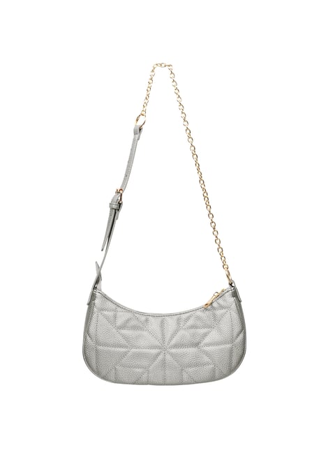 Stitched shoulder bag Gold Color hardware - gray 2