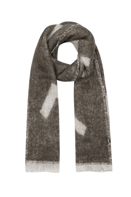 Scarf with subtle print - gray 2