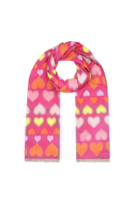 Schal mit Herzen überall 2
