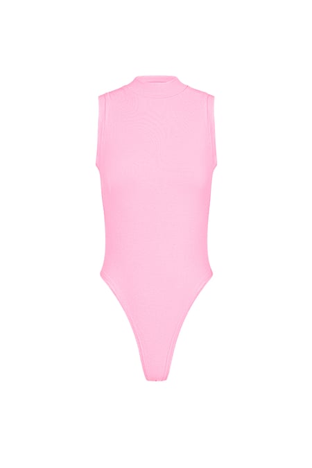 Viskose Damen Ärmelloses Bodysuit Hoher Kragen Minimalistisches Design 2