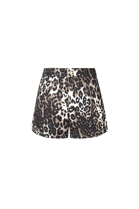 Cotton Women's Shorts Leopard Print High Waist 2