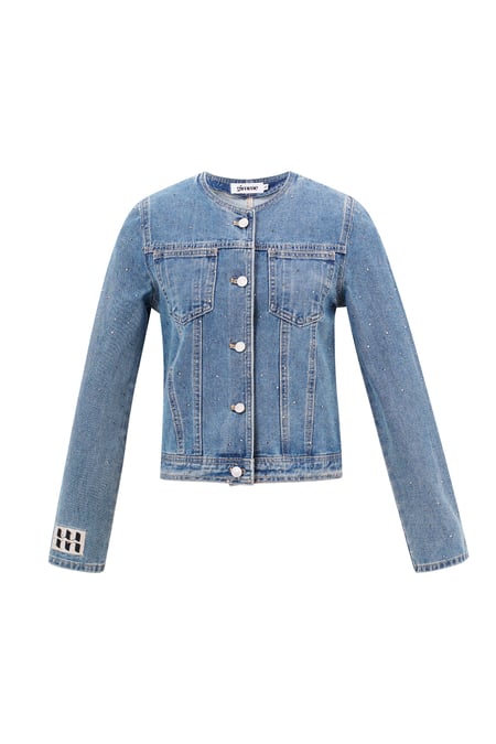 Denim Vrouwen Korte Jas Classic Fit 2
