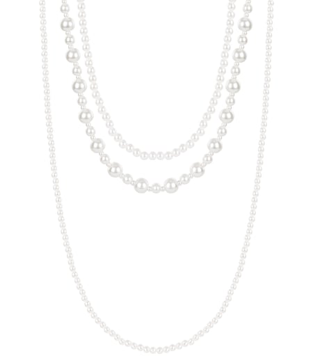 Layered Necklace mixed pearls 2